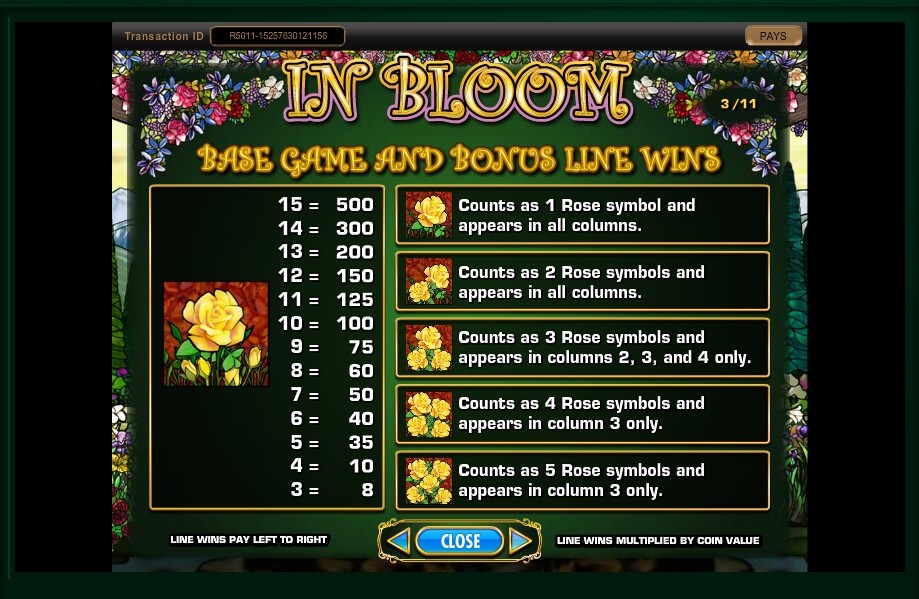 in bloom slot machine detail image 17
