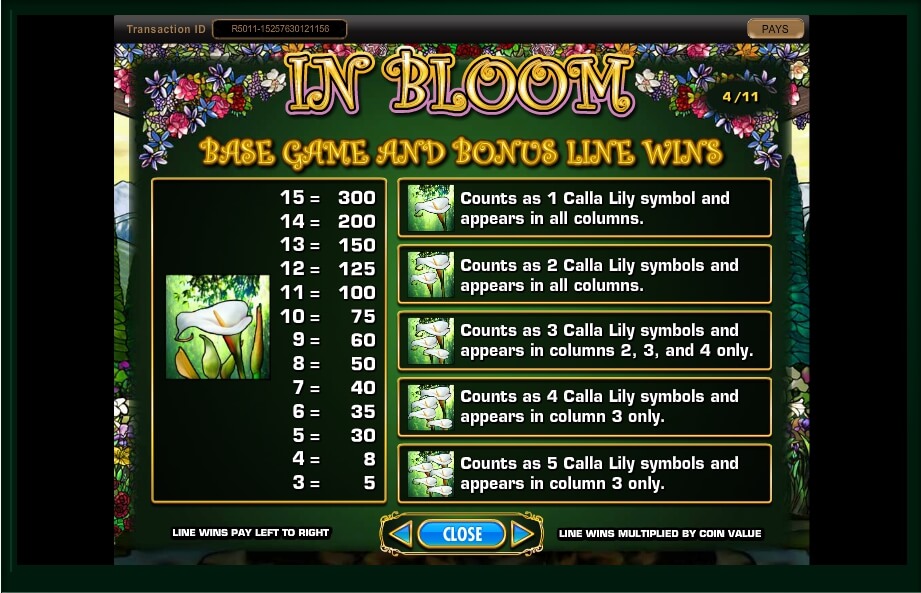 in bloom slot machine detail image 16