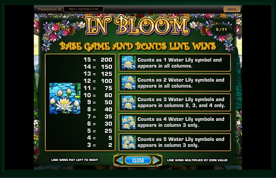 in bloom slot machine detail image 15