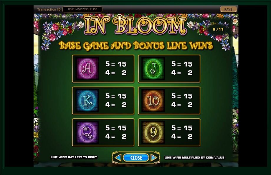 in bloom slot machine detail image 14