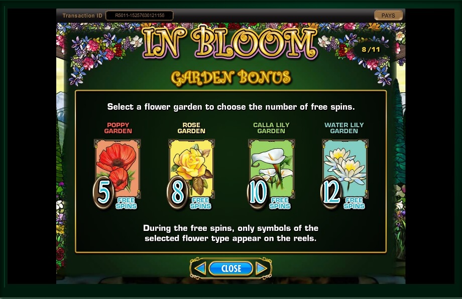 in bloom slot machine detail image 12