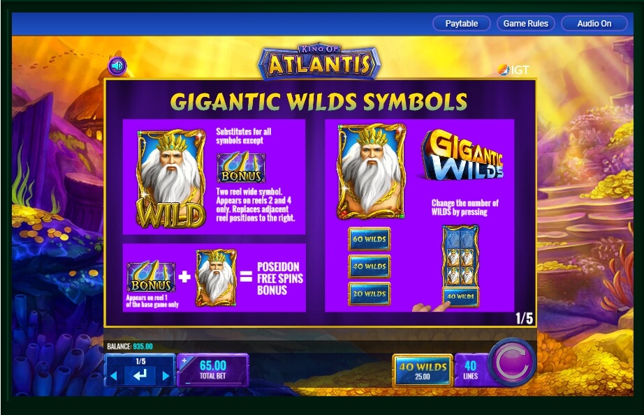 king of atlantis slot machine detail image 4
