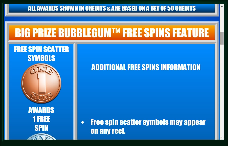 big prize bubblegum deluxe slot machine detail image 6