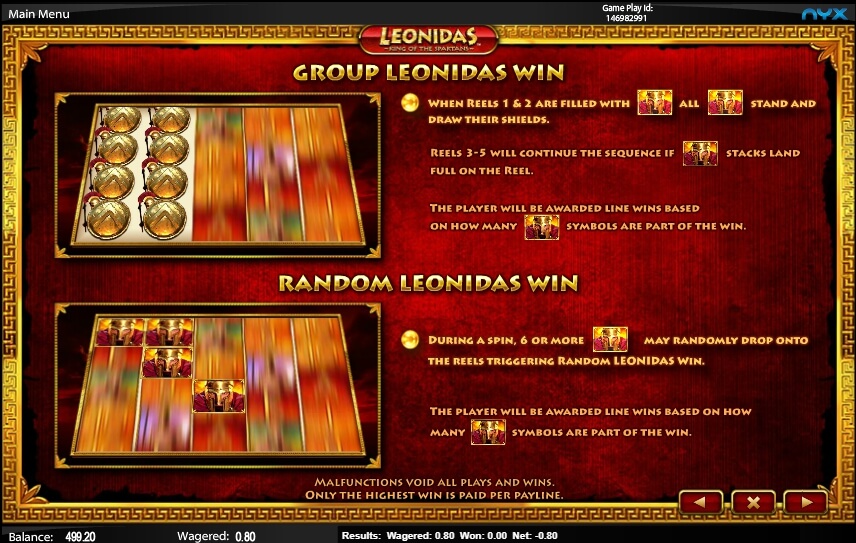 leonidas slot machine detail image 4