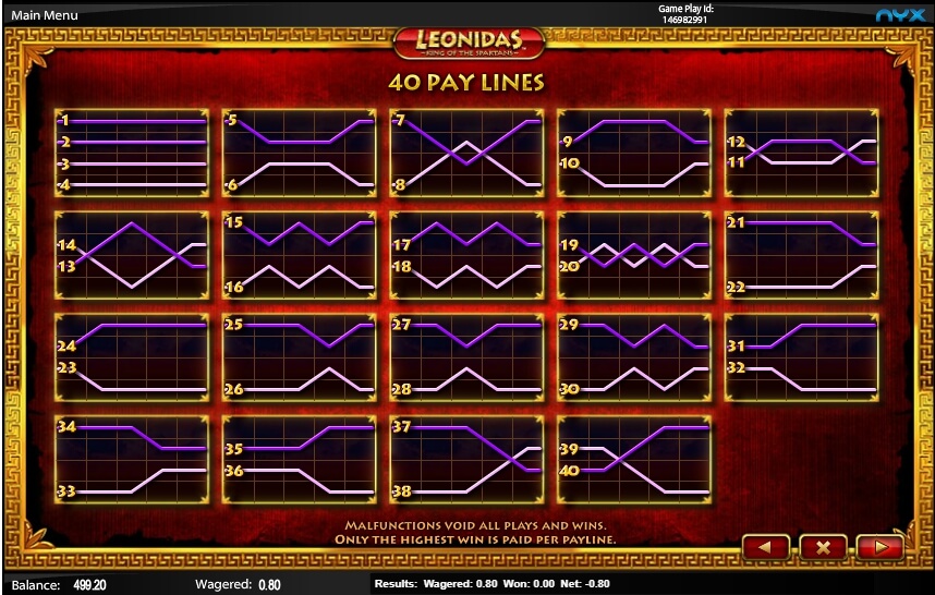 leonidas slot machine detail image 0