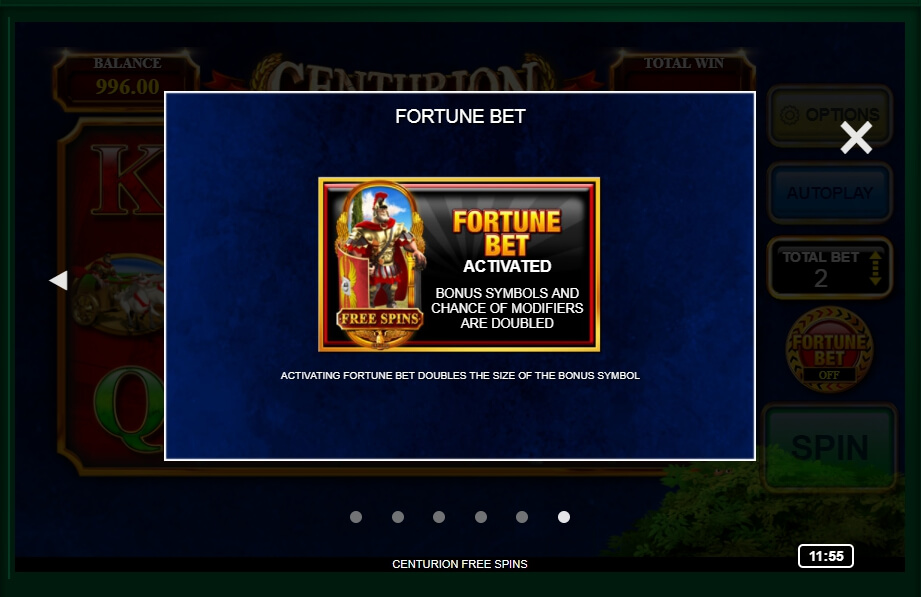 centurion free spins slot machine detail image 0