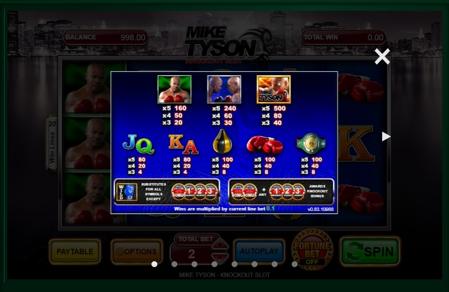 mike tyson knockout slot machine detail image 7