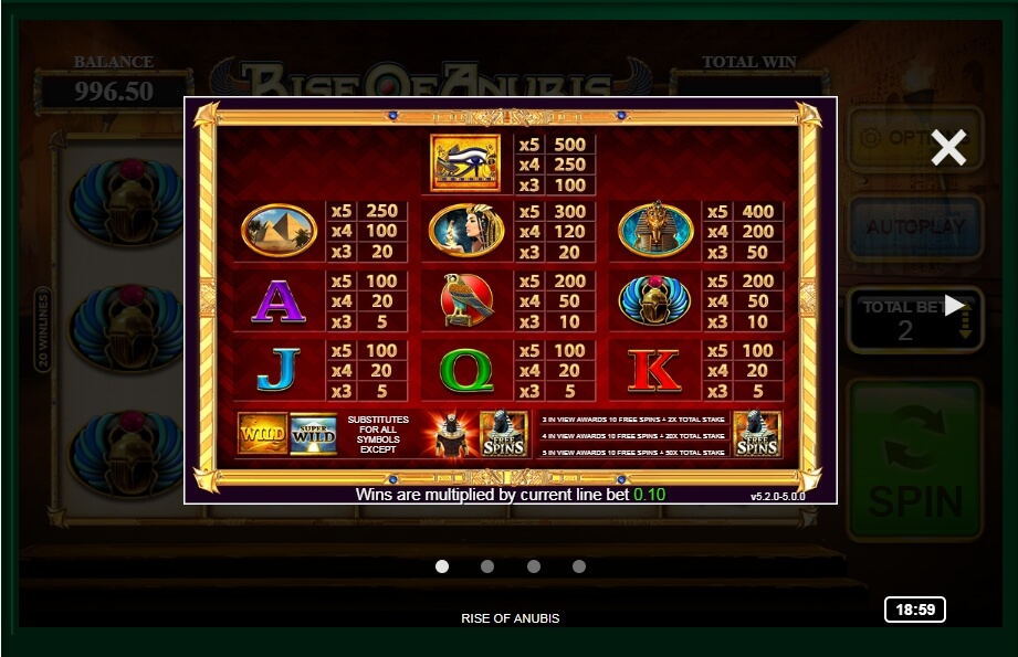 rise of anubis slot machine detail image 3