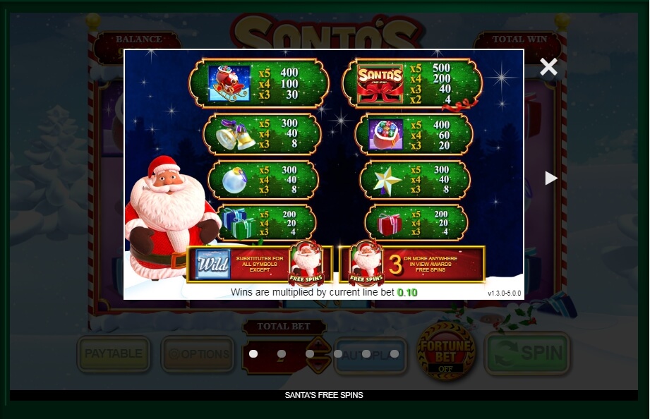santas free spins slot machine detail image 5