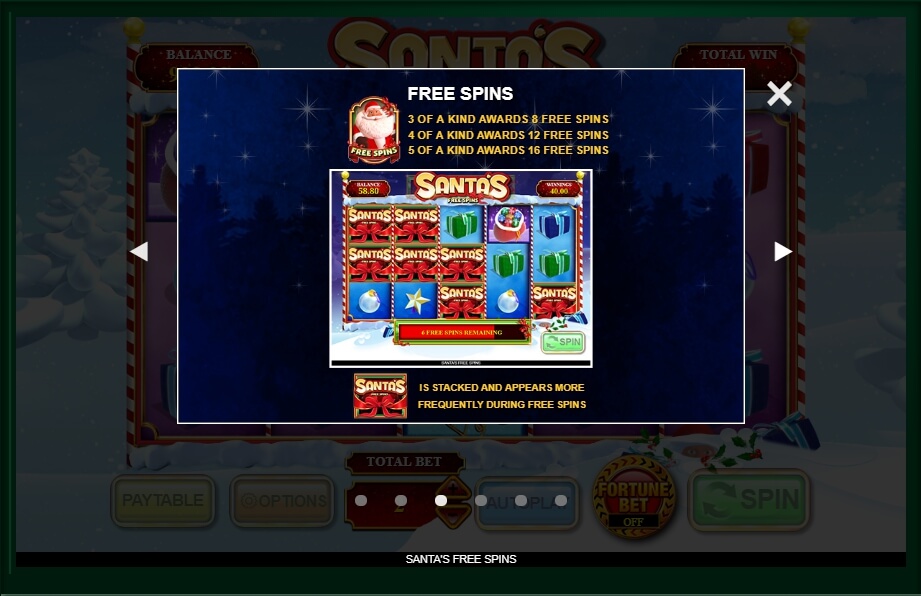 santas free spins slot machine detail image 3