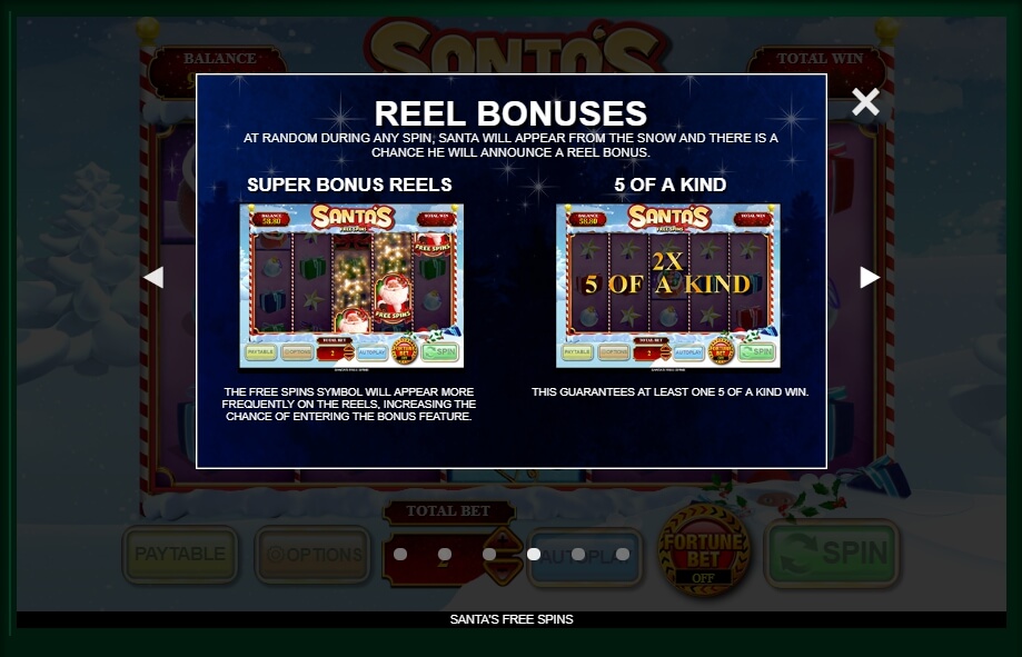 santas free spins slot machine detail image 2