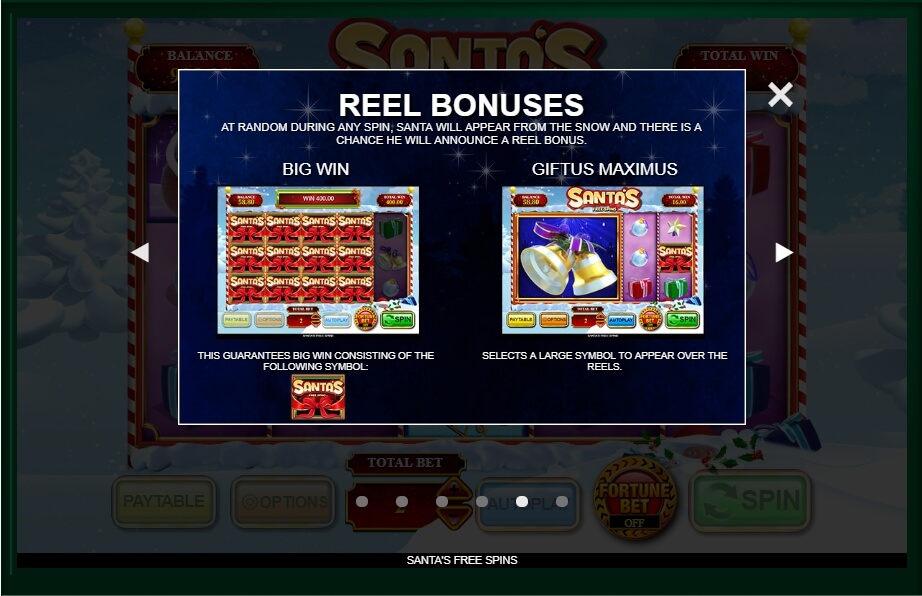 santas free spins slot machine detail image 1