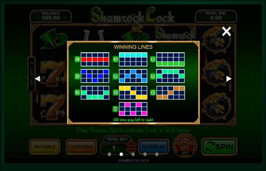 shamrock lock slot machine detail image 3