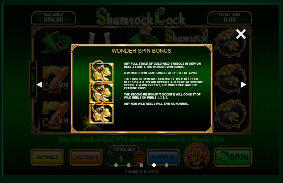 shamrock lock slot machine detail image 1