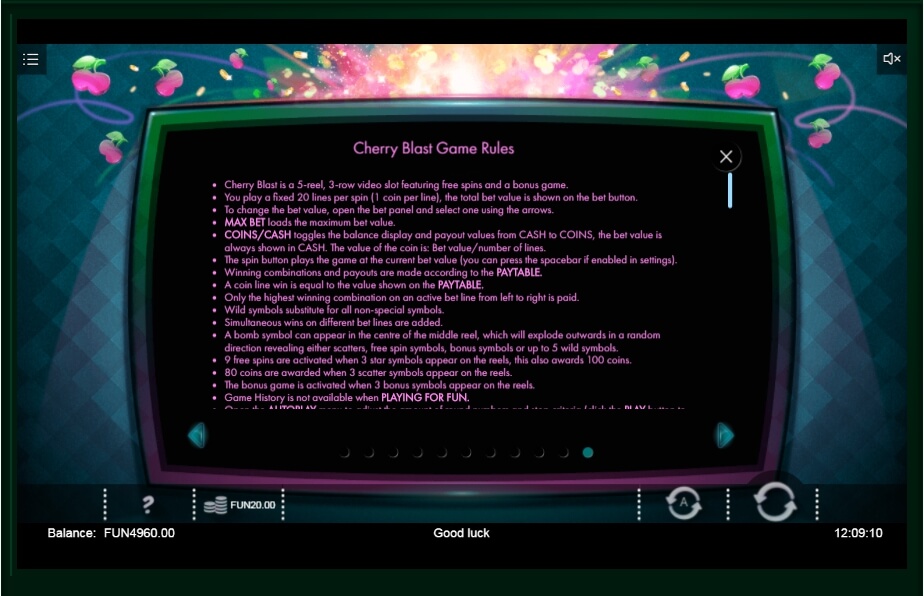 cherry blast slot machine detail image 8