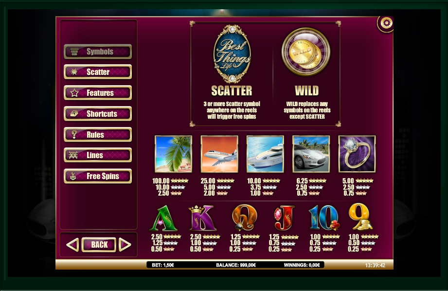 best things in life slot machine detail image 6