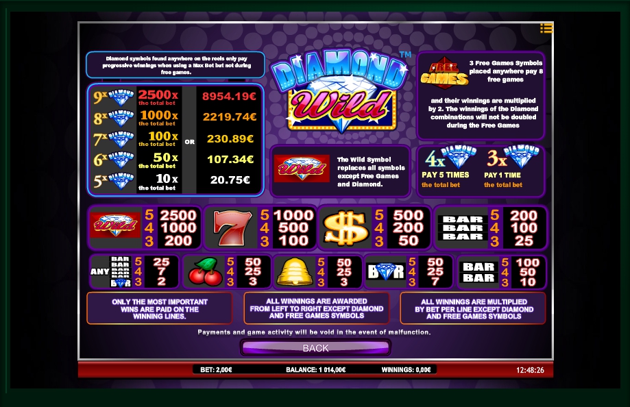 diamond wild slot machine detail image 0