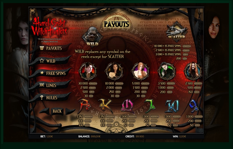 hansel & gretel witch hunters slot machine detail image 4