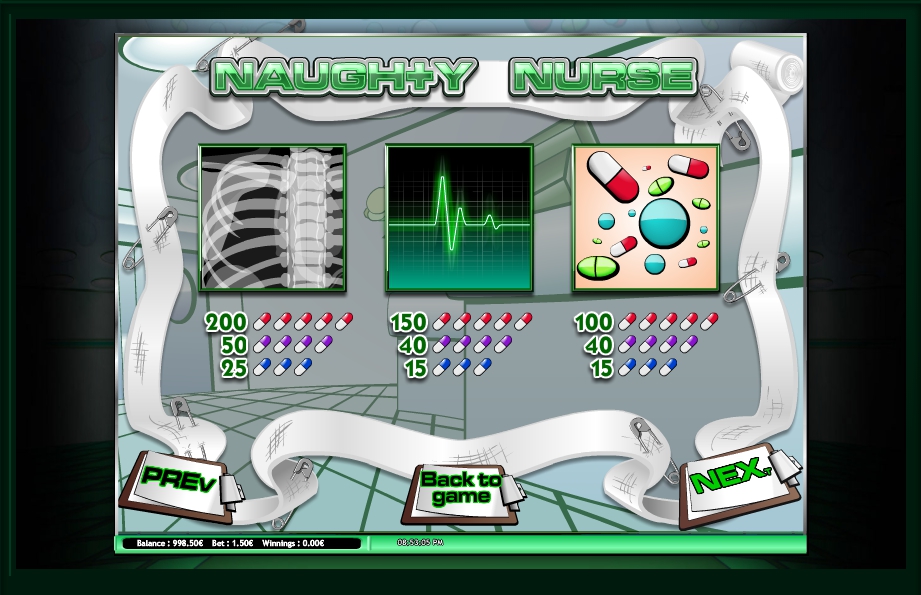 naughty nurse slot machine detail image 3