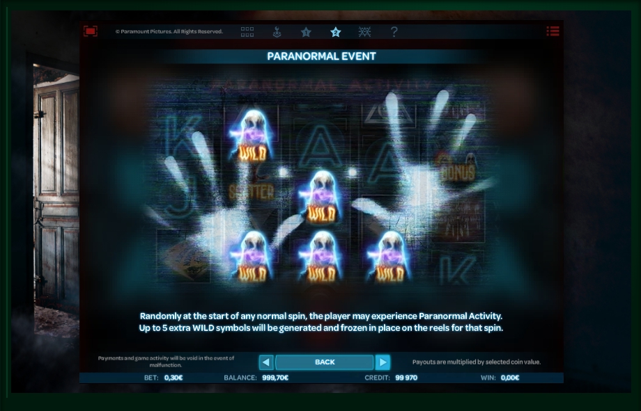 paranormal activity slot machine detail image 2