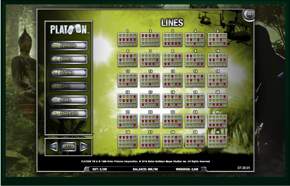 platoon slot machine detail image 2