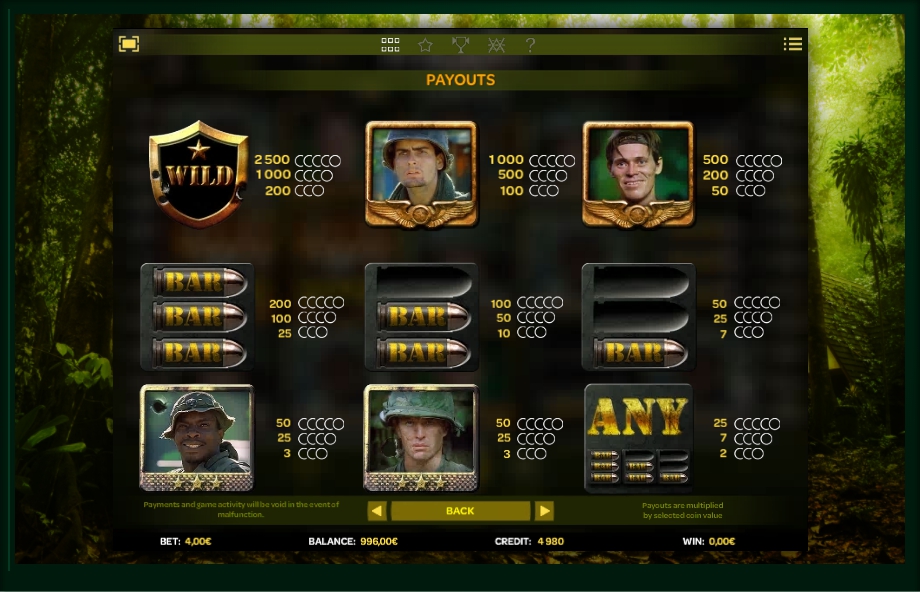 platoon wild slot machine detail image 4