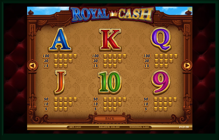 royal cash slot machine detail image 2