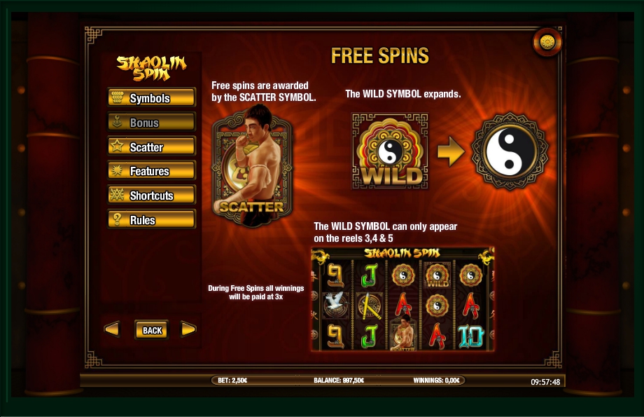 shaolin spin slot machine detail image 4