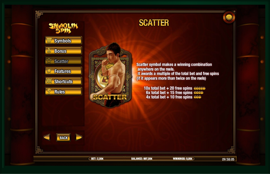 shaolin spin slot machine detail image 3