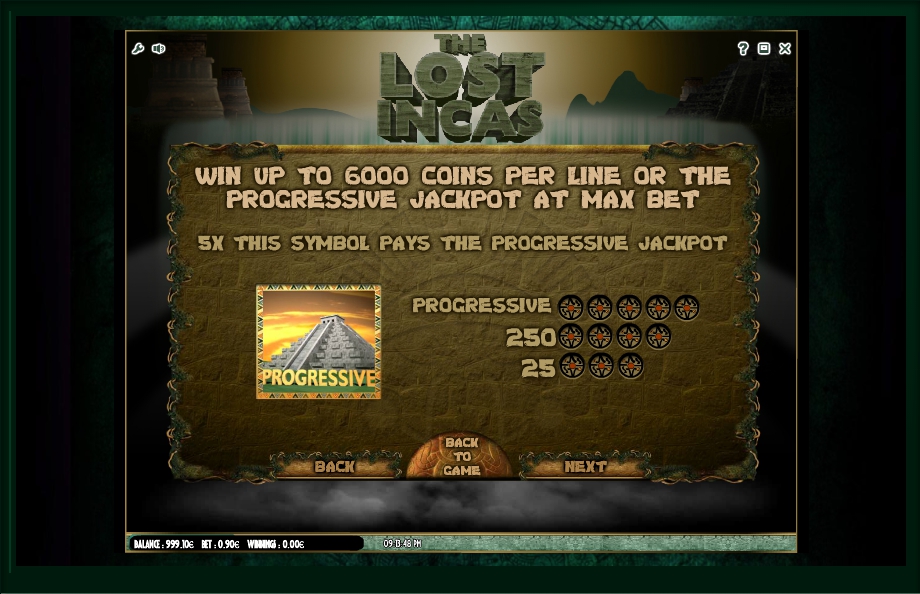 the lost incas slot machine detail image 8