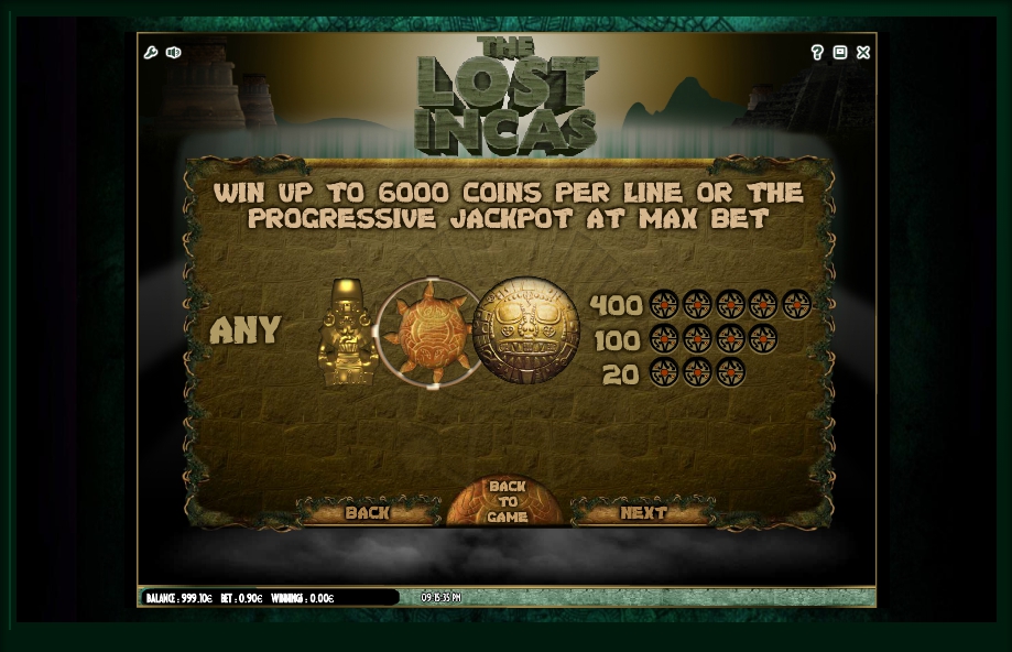 the lost incas slot machine detail image 4