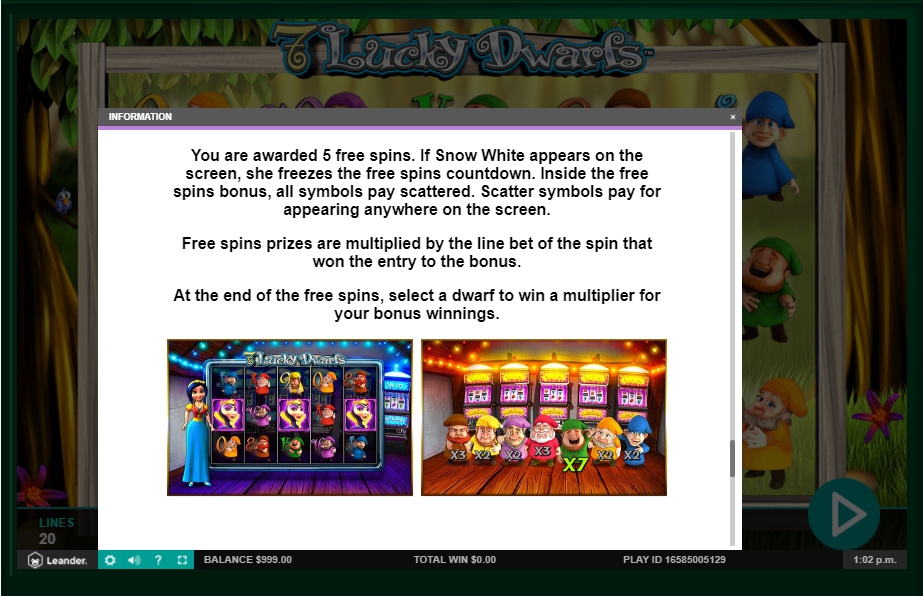 7 lucky dwarfs slot machine detail image 0