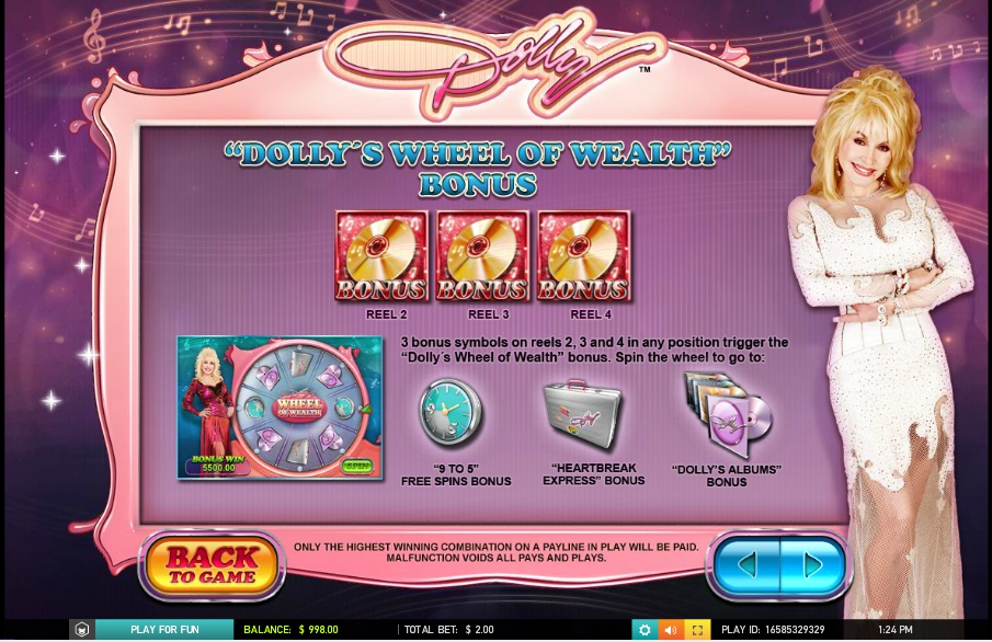 dolly parton slot machine detail image 5