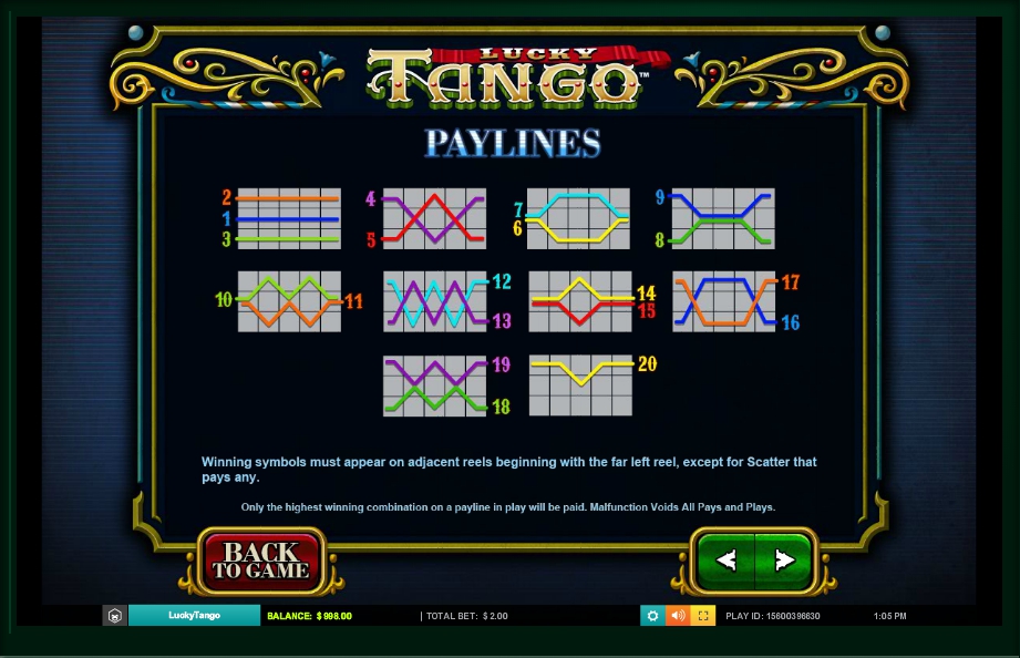 lucky tango slot machine detail image 1