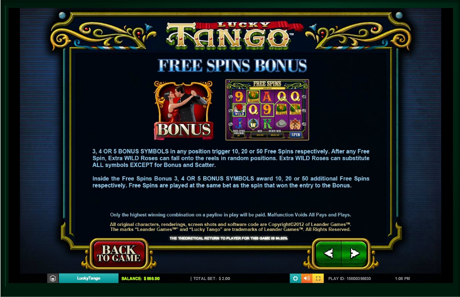lucky tango slot machine detail image 0