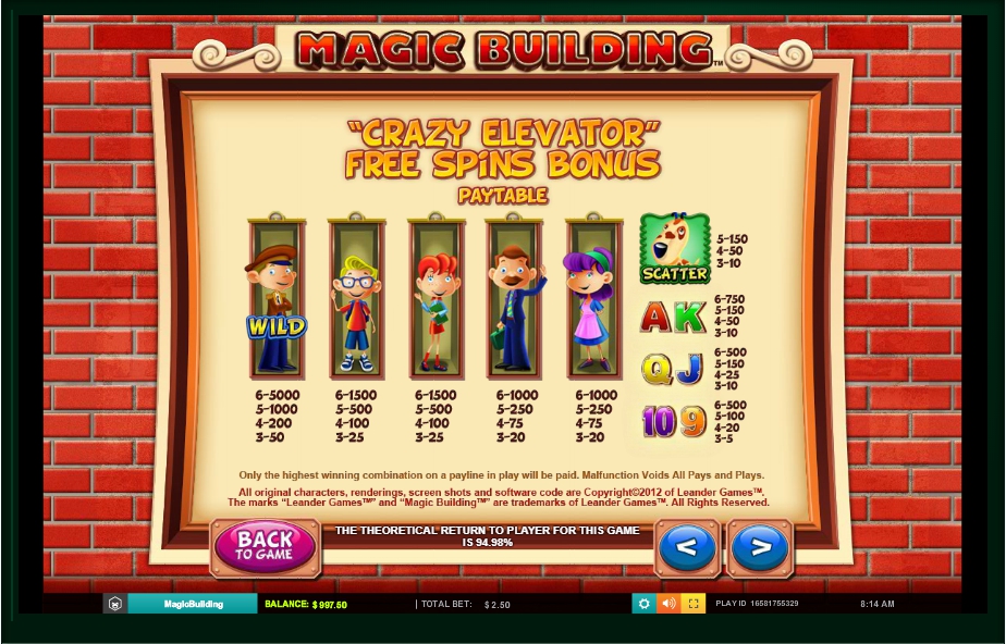 magic building slot machine detail image 0