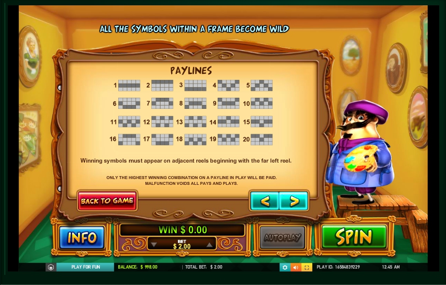 pablo picasslot slot machine detail image 3
