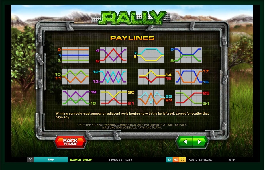 rally slot machine detail image 3