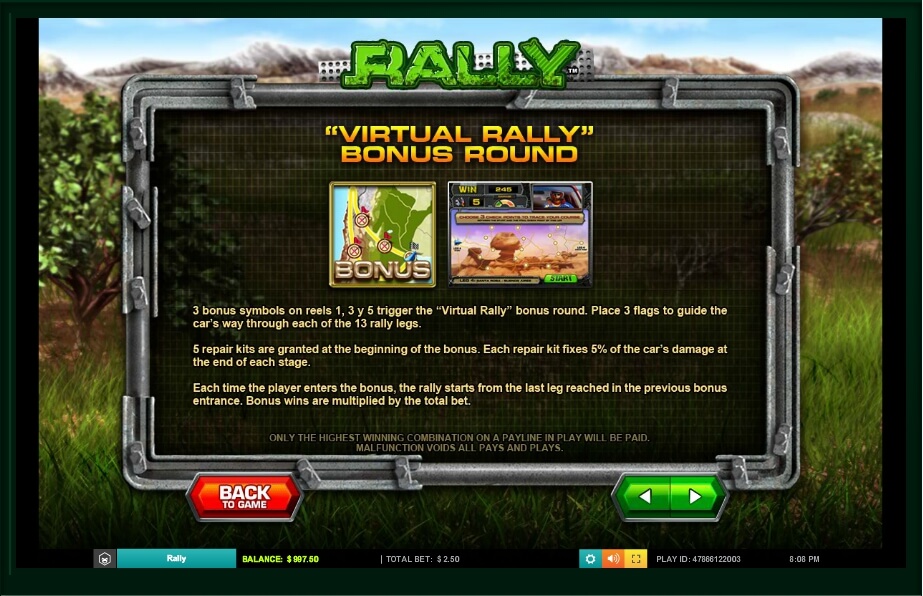 rally slot machine detail image 2