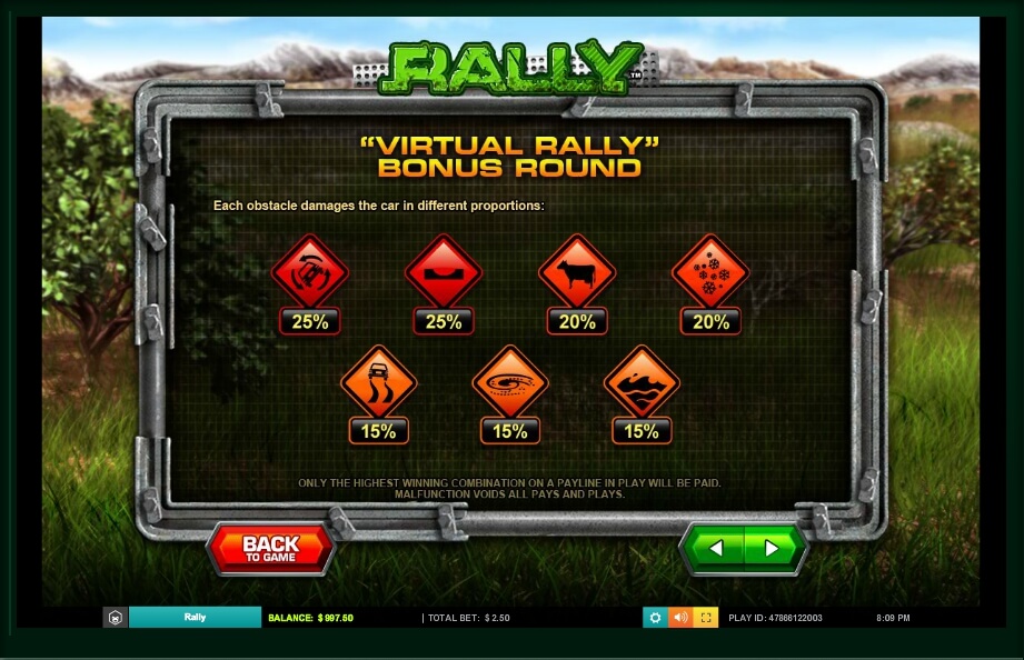 rally slot machine detail image 1