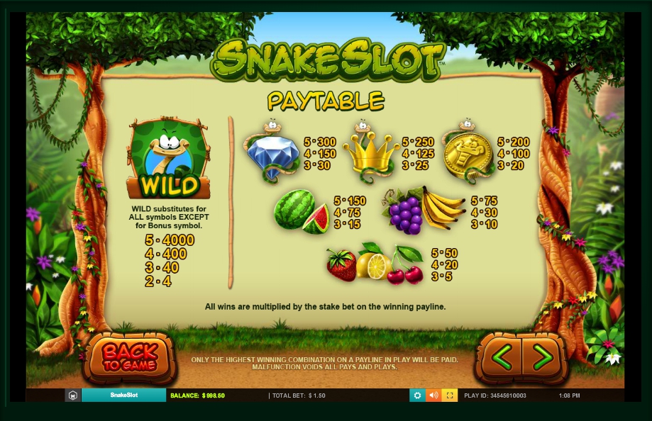 snake slot machine detail image 3