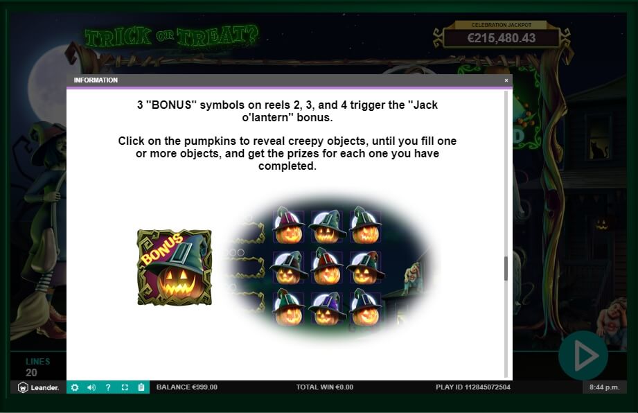 trick or treat slot machine detail image 1