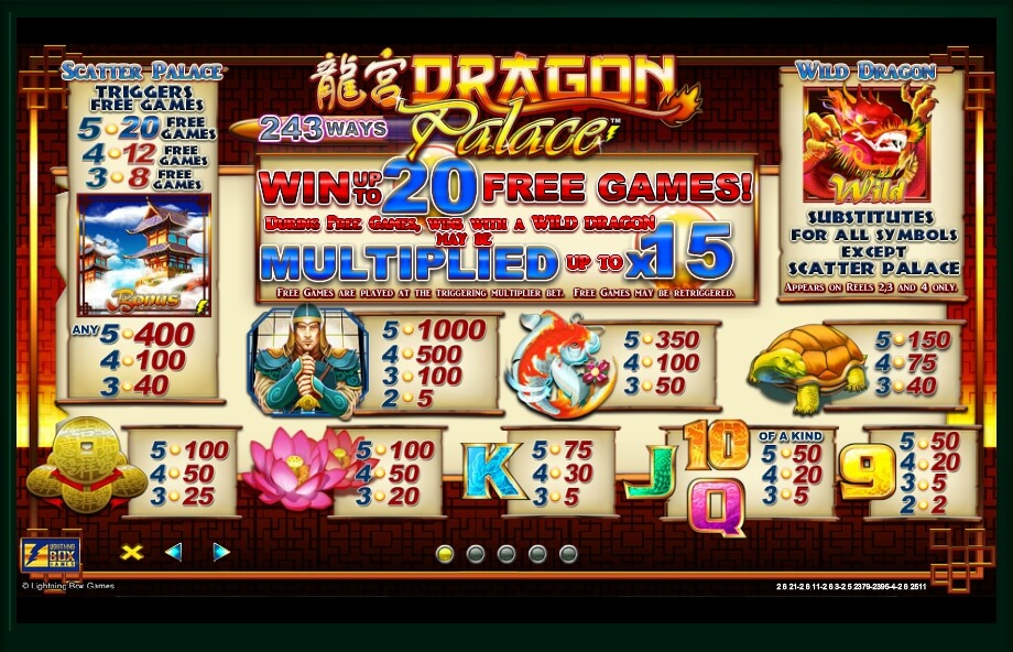 dragon palace slot machine detail image 4