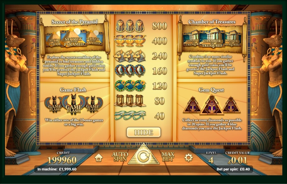 golden pyramid slot machine detail image 0
