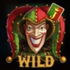 jester in green and red: wild symbol - marioni show