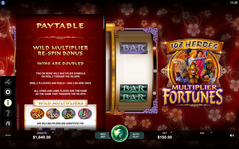 108 heroes multiplier fortunes slot machine detail image 4
