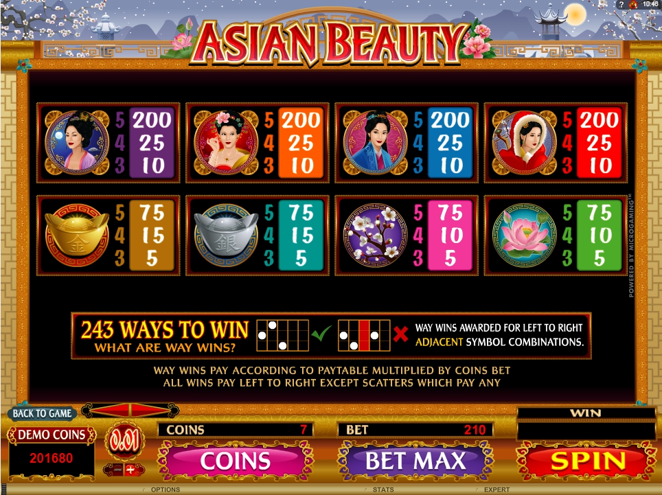 asian beauty slot machine detail image 0