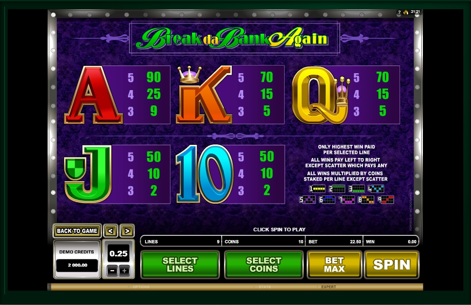 break da bank again slot machine detail image 0