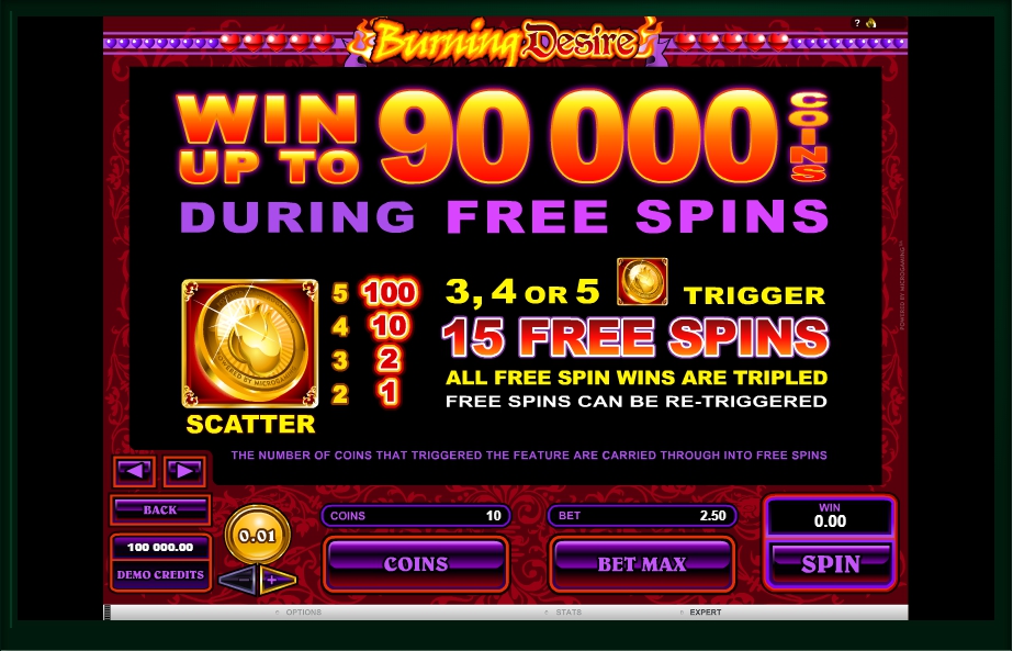 burning desire slot machine detail image 3
