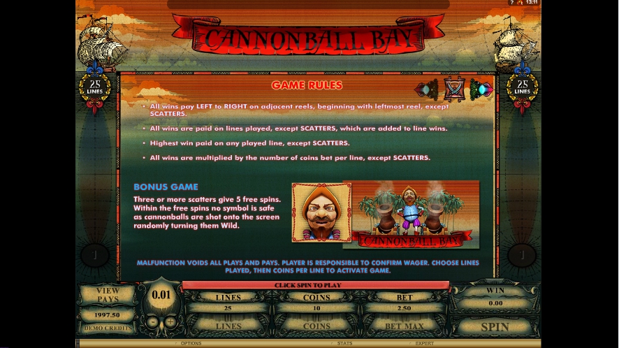 cannonball bay slot machine detail image 4